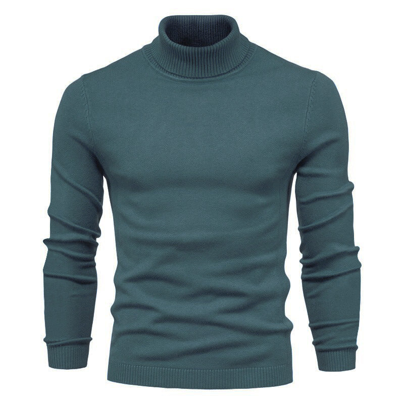 Men's Solid Color Slim Pullover Turtleneck Sweater Winter Casual Tops Clothing - 𝓢𝓱𝓸𝓹𝓵𝓮𝓬𝔂