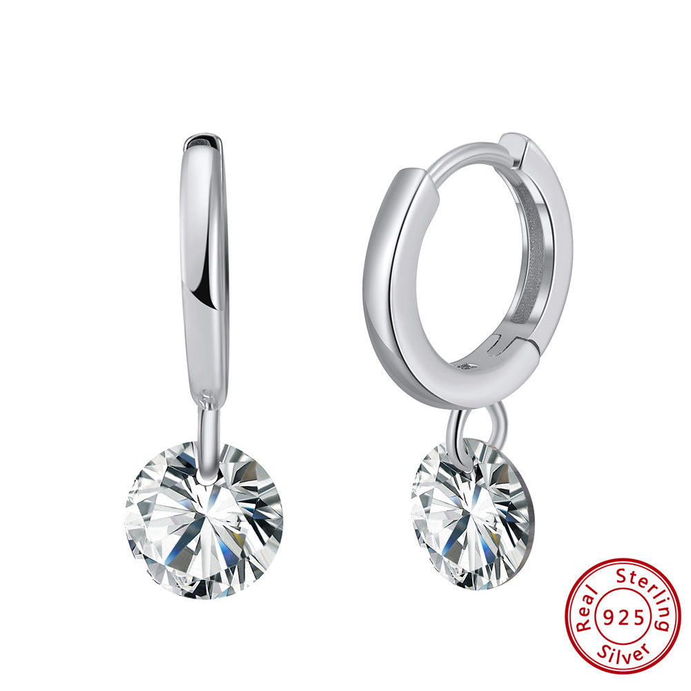 S925 Sterling Silver Zircon Earrings Eardrops - 𝓢𝓱𝓸𝓹𝓵𝓮𝓬𝔂