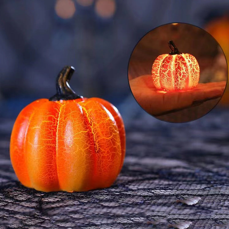 New Halloween Pumpkin Lantern Simulation Pumpkin LED Candle Lamp Resin Luminous Pumpkin - 𝓢𝓱𝓸𝓹𝓵𝓮𝓬𝔂