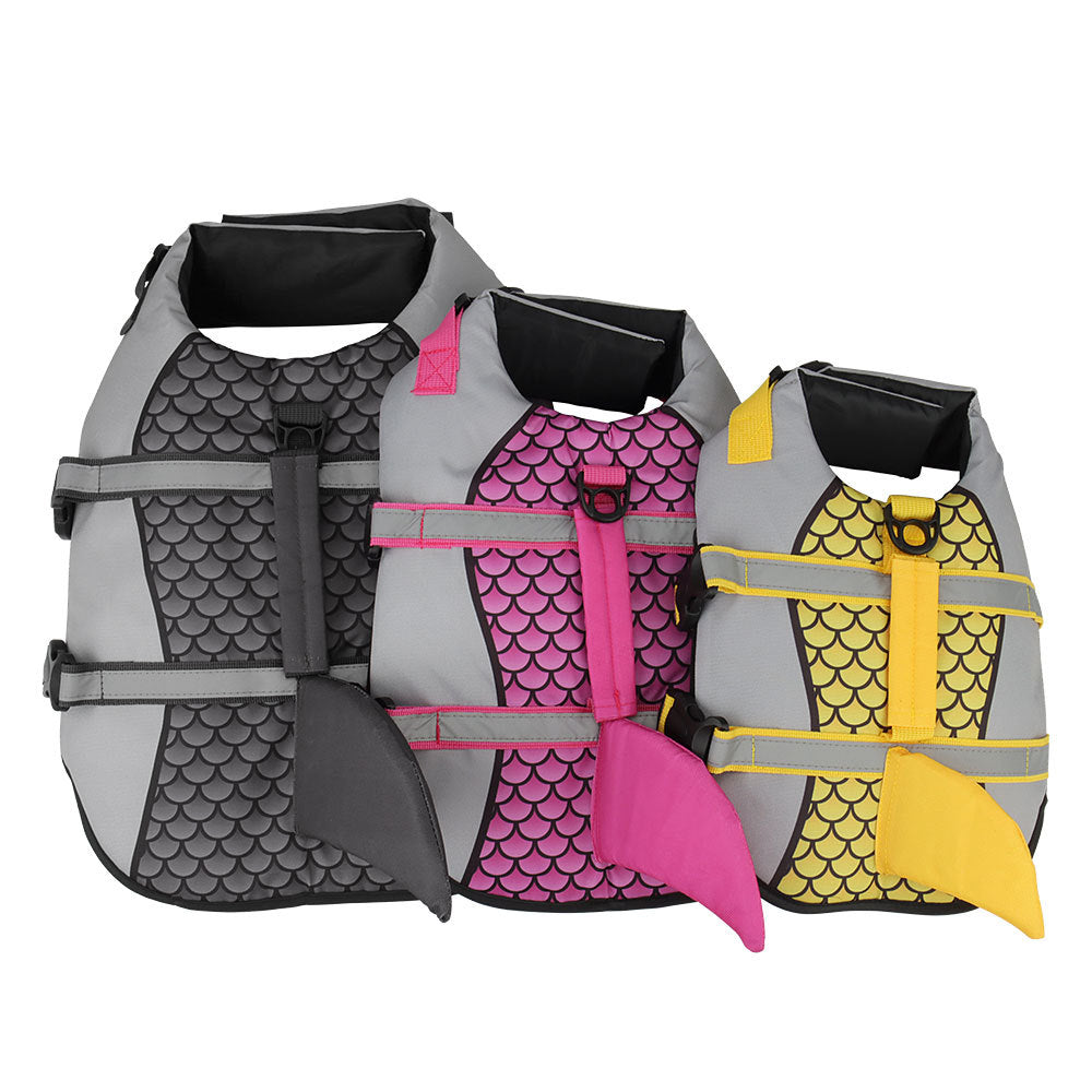 Swim Pet Dog Life Jacket Vest Clothes Life Vest Collar Harness Pets Swimming Summer Swimwear Scales Shark Pet Products - 𝓢𝓱𝓸𝓹𝓵𝓮𝓬𝔂