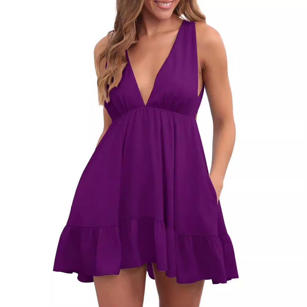 Backless Sleeveless Sling Dress Women - 𝓢𝓱𝓸𝓹𝓵𝓮𝓬𝔂