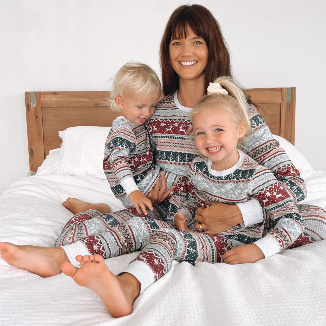 Christmas Printed Parent-child Wear Homewear Family Set Pajamas - 𝓢𝓱𝓸𝓹𝓵𝓮𝓬𝔂