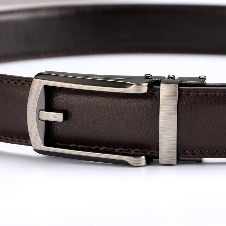 Two-layer Cowhide Fake Needle Automatic Buckle Men's Special Belt - 𝓢𝓱𝓸𝓹𝓵𝓮𝓬𝔂
