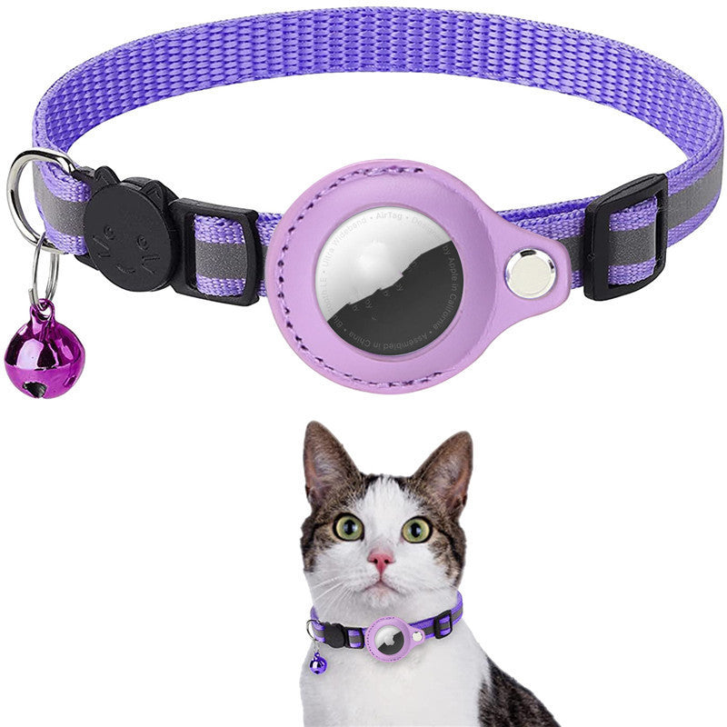 Reflective Collar Waterproof Holder Case For Airtag Air Tag Airtags Protective Cover Cat Dog Kitten Puppy Nylon Collar - 𝓢𝓱𝓸𝓹𝓵𝓮𝓬𝔂