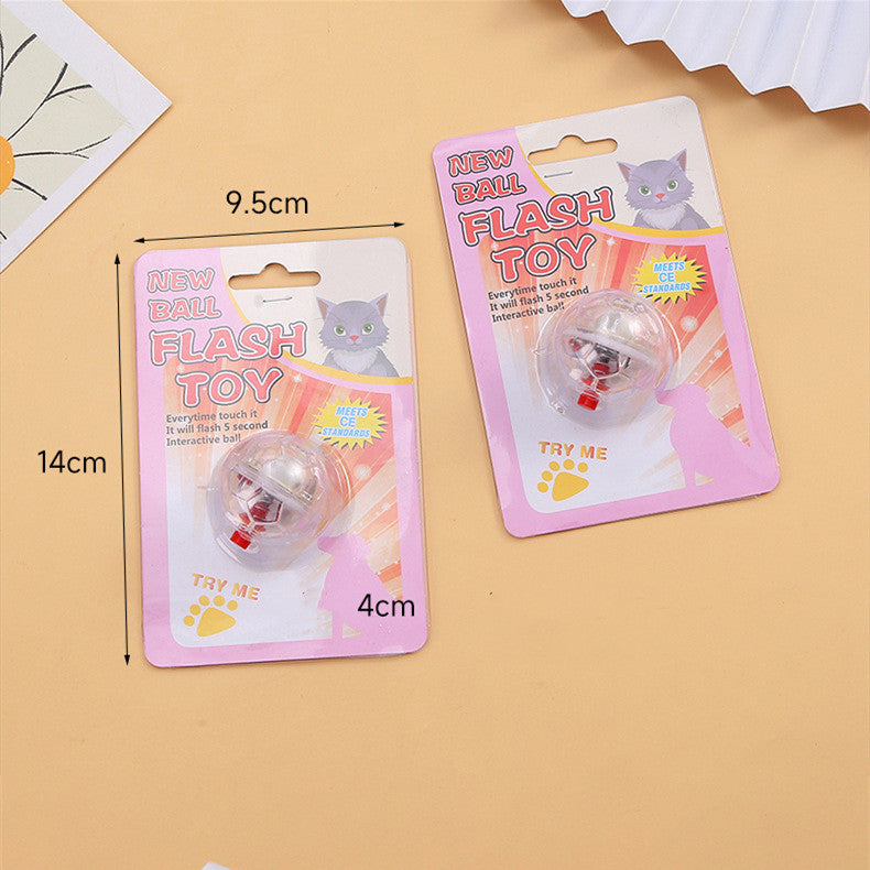 Cat Dog Toy Ball New Fashion Glowing Transparent Plastic Ball Pet Interactive Toy Funny Training Cat GlowBalls Toys Pet Products - 𝓢𝓱𝓸𝓹𝓵𝓮𝓬𝔂