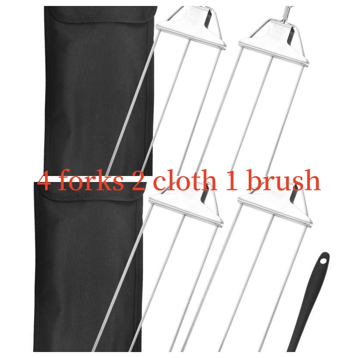 3-Prong Skewer Stick Needles Kebab 3 Way Forks Stainless Steel Barbecue Grill Fork Household BBQ Non-stick - 𝓢𝓱𝓸𝓹𝓵𝓮𝓬𝔂