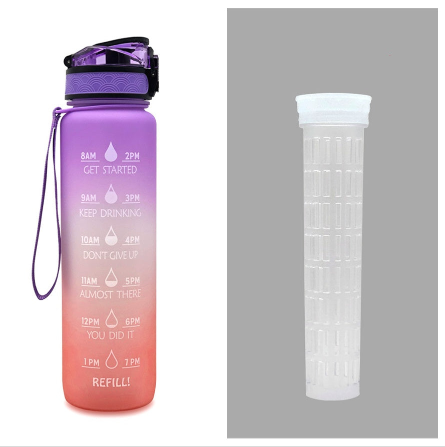1L Tritan Water Bottle With Time Marker Bounce Cover Motivational Water Bottle Cycling Leakproof Cup For Sports Fitness Bottles - 𝓢𝓱𝓸𝓹𝓵𝓮𝓬𝔂