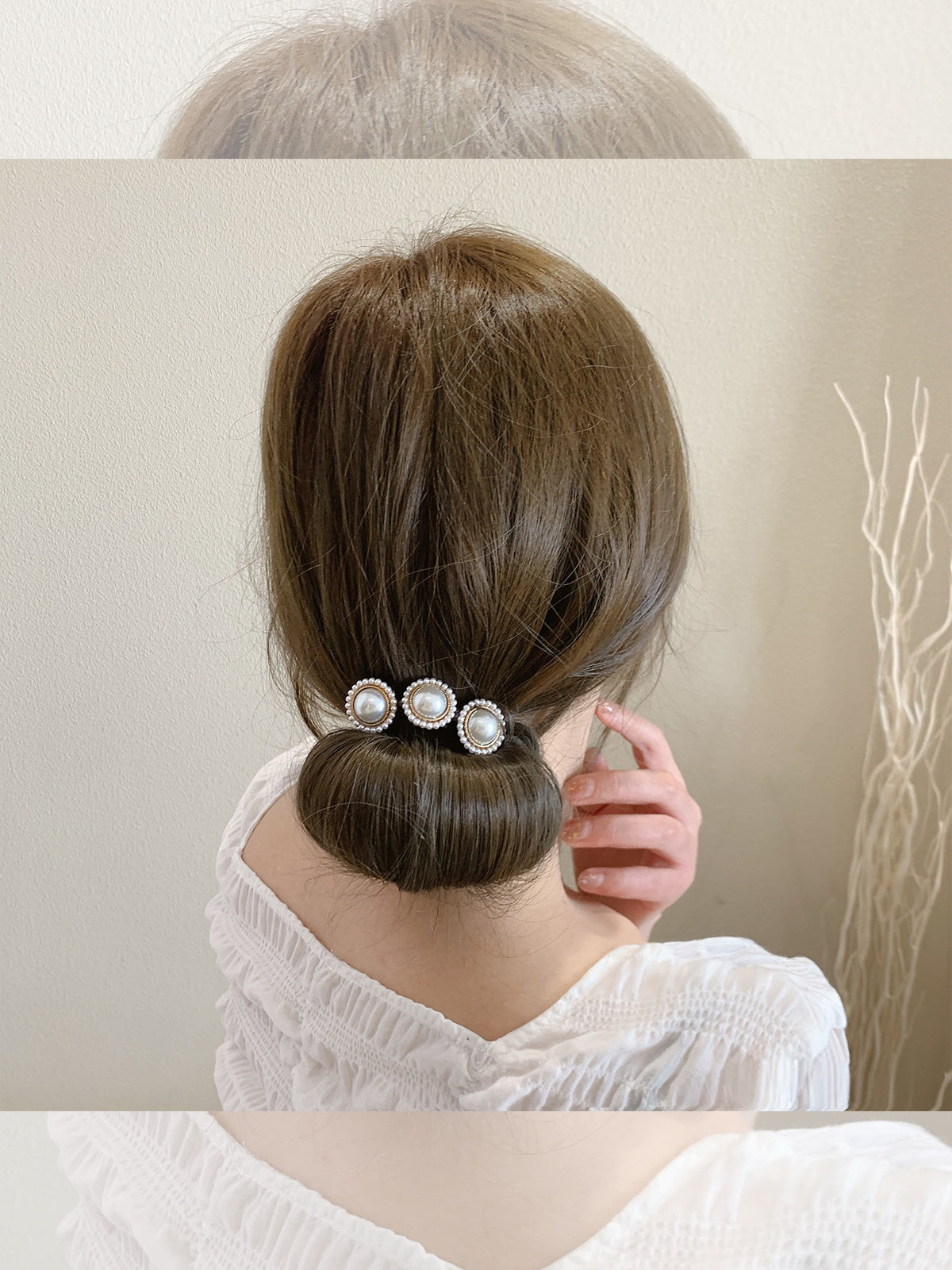Net Red Pan Hair Pearl Diamond Braided Hair Style Hairpin - 𝓢𝓱𝓸𝓹𝓵𝓮𝓬𝔂