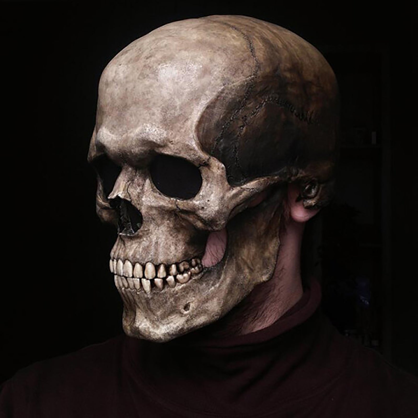 Halloween Movable Mouth Skull Mask Helmet Mouth Movable Skull Full Head Skull Mask - 𝓢𝓱𝓸𝓹𝓵𝓮𝓬𝔂