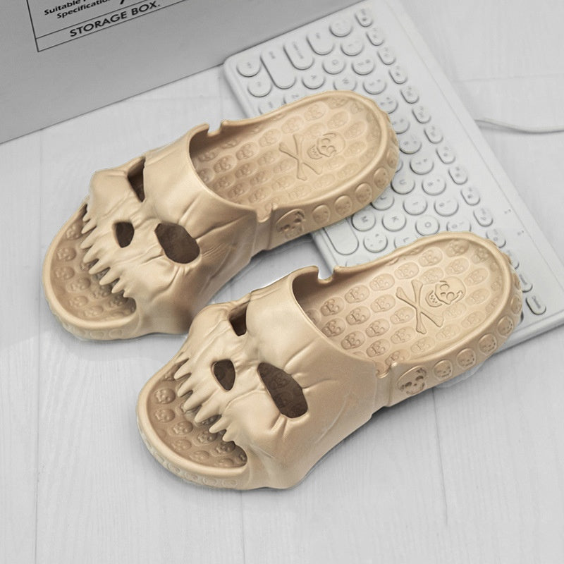 Personalized Skull Design Halloween Slippers Bathroom Indoor Outdoor Funny Slides Beach Shoes - 𝓢𝓱𝓸𝓹𝓵𝓮𝓬𝔂