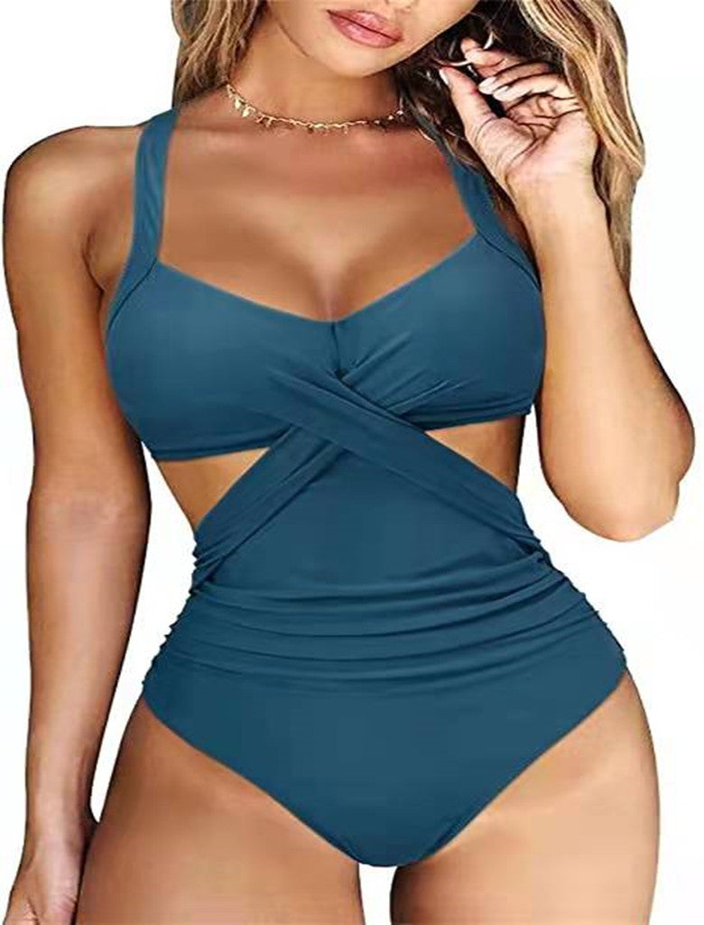 Cross Midriff Outfit Sexy Swimsuit Women - 𝓢𝓱𝓸𝓹𝓵𝓮𝓬𝔂