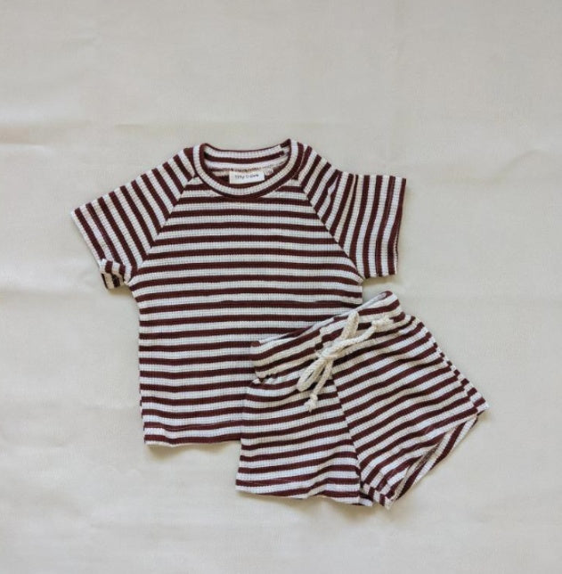 Children's Waffle Stripe Short Sleeve - 𝓢𝓱𝓸𝓹𝓵𝓮𝓬𝔂