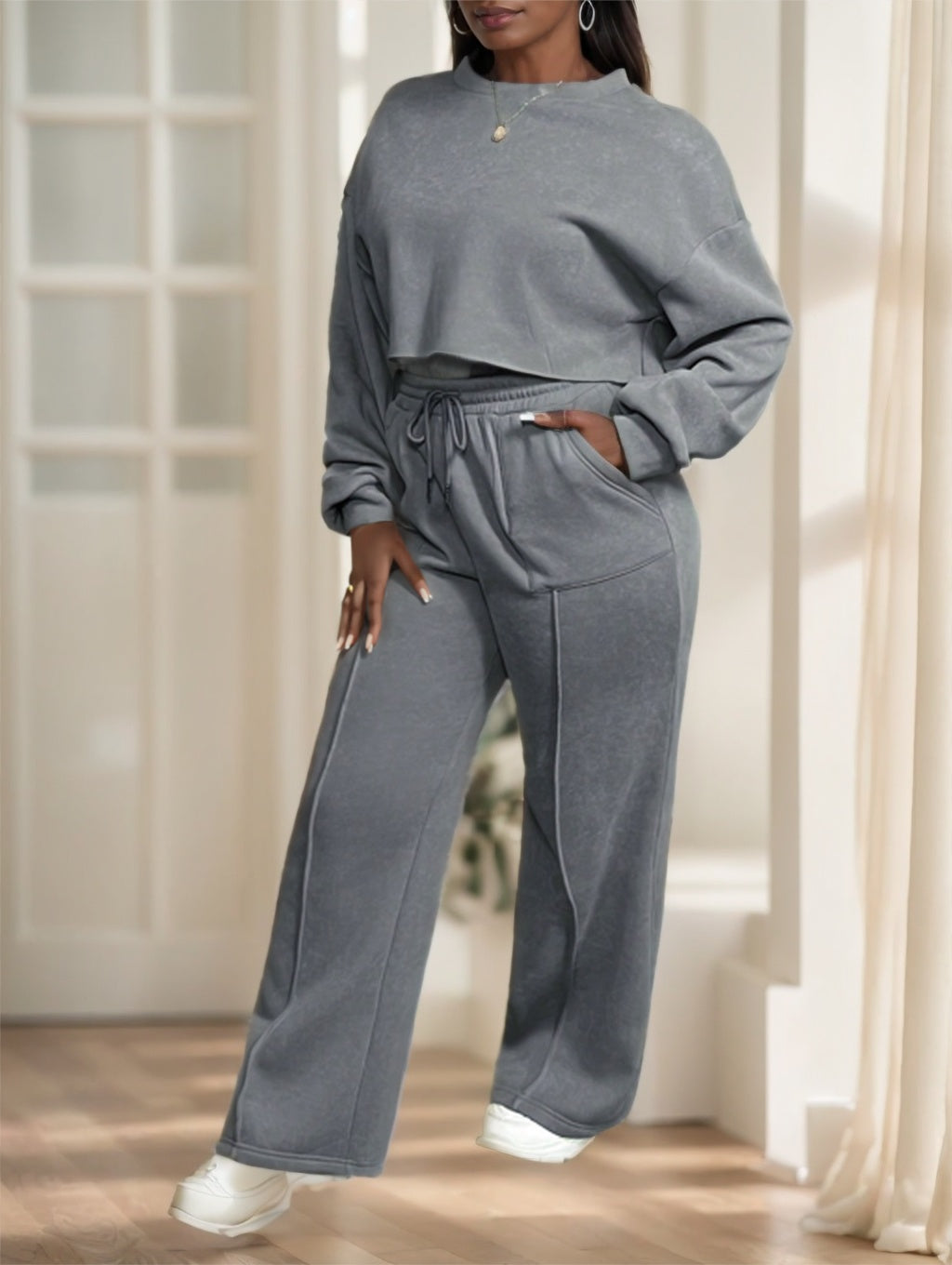 Women 2 Pieces Casual Street Style Loose Fit Sports Outfit - 𝓢𝓱𝓸𝓹𝓵𝓮𝓬𝔂