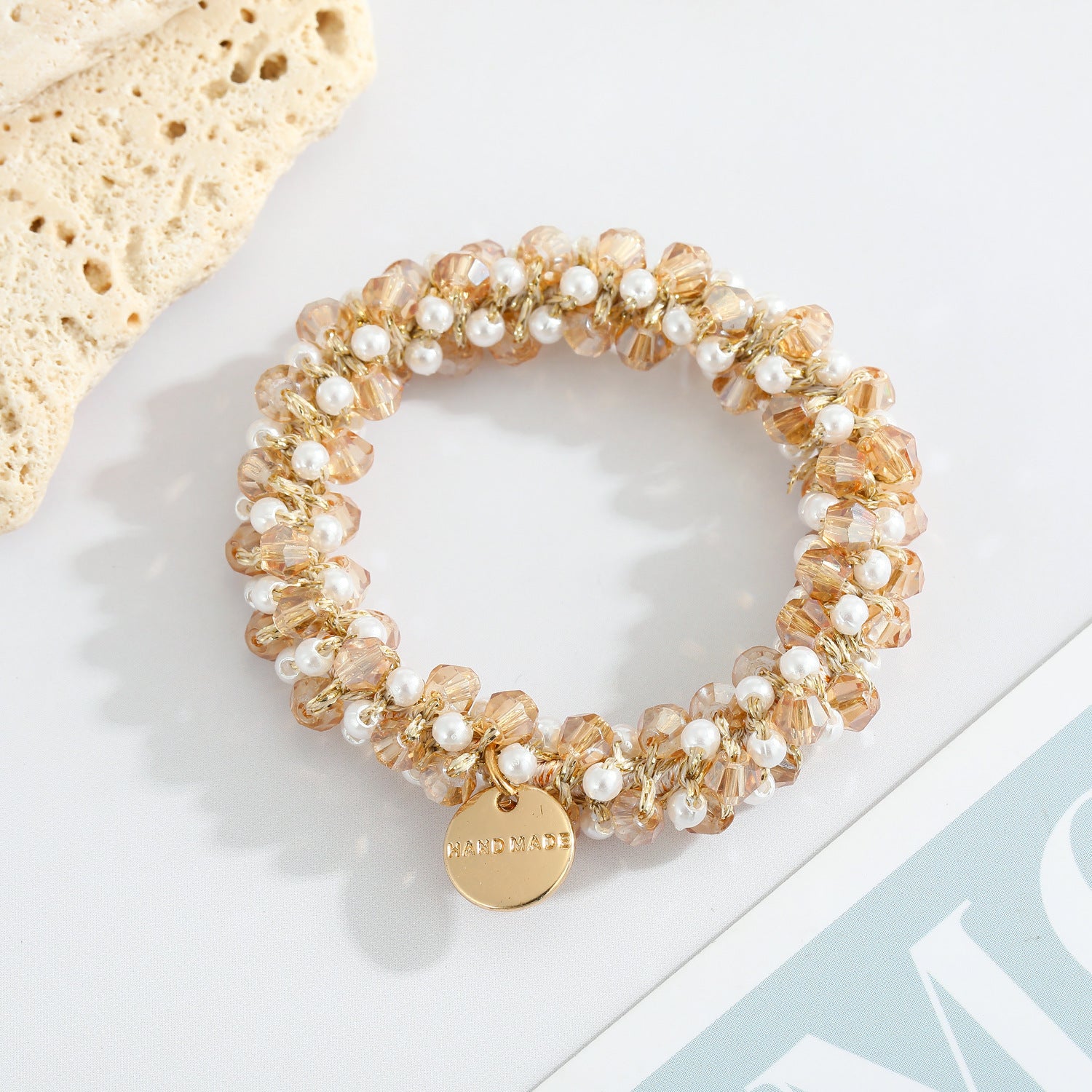 Multicolor Crystal Pearl Hair Ring Simple Girl Tieshair Bands Ins - 𝓢𝓱𝓸𝓹𝓵𝓮𝓬𝔂