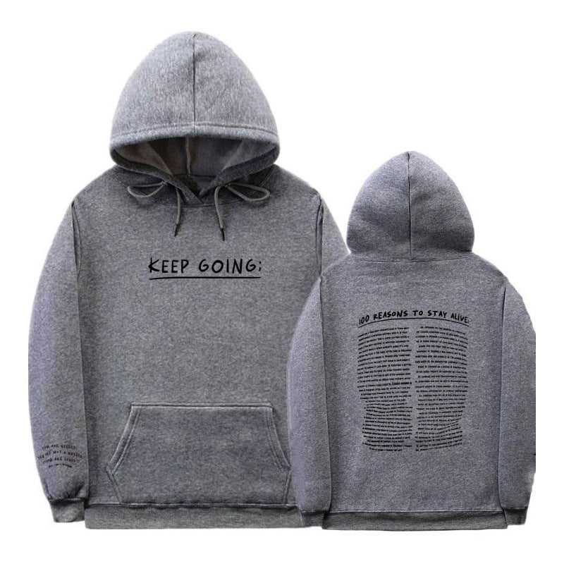 Letter Printing Long-sleeved Drawstring Hooded Sweatshirt With Pockets Fashion Sports Hoodie Womens Clothing - 𝓢𝓱𝓸𝓹𝓵𝓮𝓬𝔂