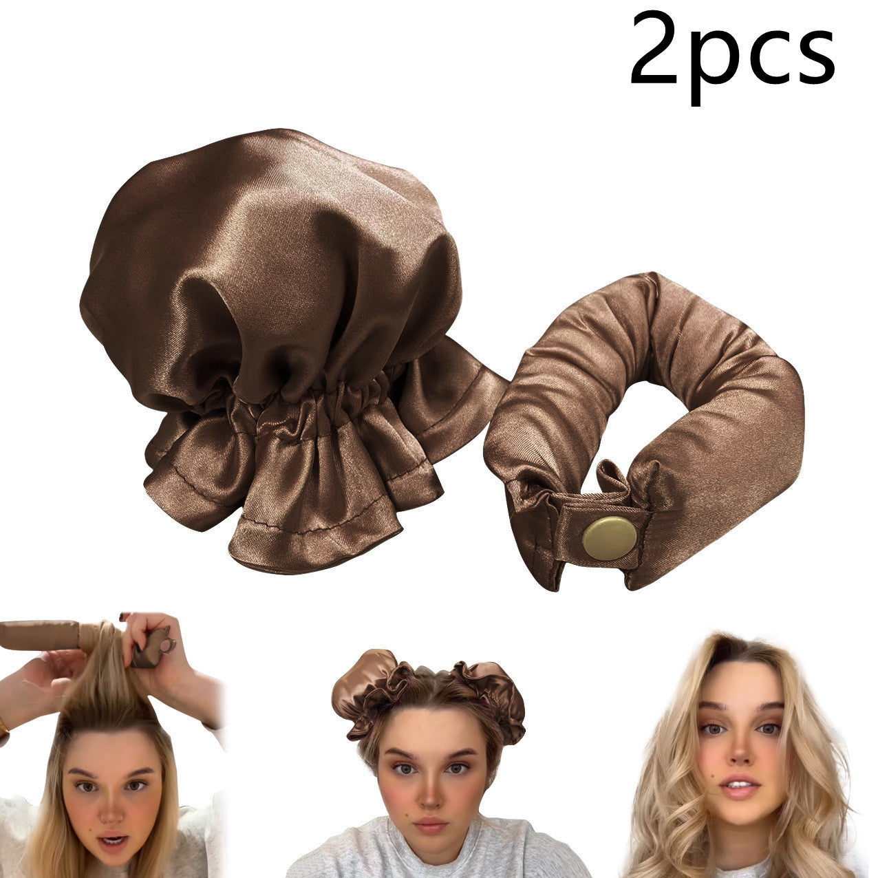 New Heatless Curl Stick With Cloth Cover Cute Ball Head Hair Curler Headband Hair Rollers Wave Form Curling Rod Hair Style Tools Gadgets - 𝓢𝓱𝓸𝓹𝓵𝓮𝓬𝔂