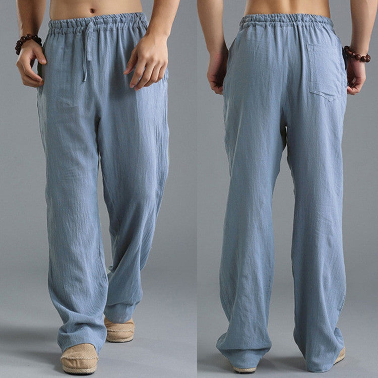 Men's Breathable Linen Loose Casual Sports Pants - 𝓢𝓱𝓸𝓹𝓵𝓮𝓬𝔂