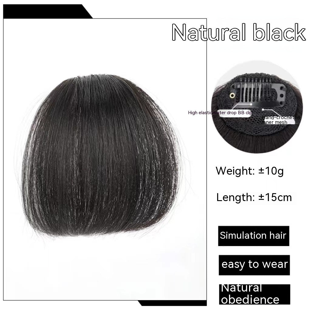 Natural Forehead Artificial Hair Straight Bangs Wig Set Seamless Invisible Wig Set - 𝓢𝓱𝓸𝓹𝓵𝓮𝓬𝔂
