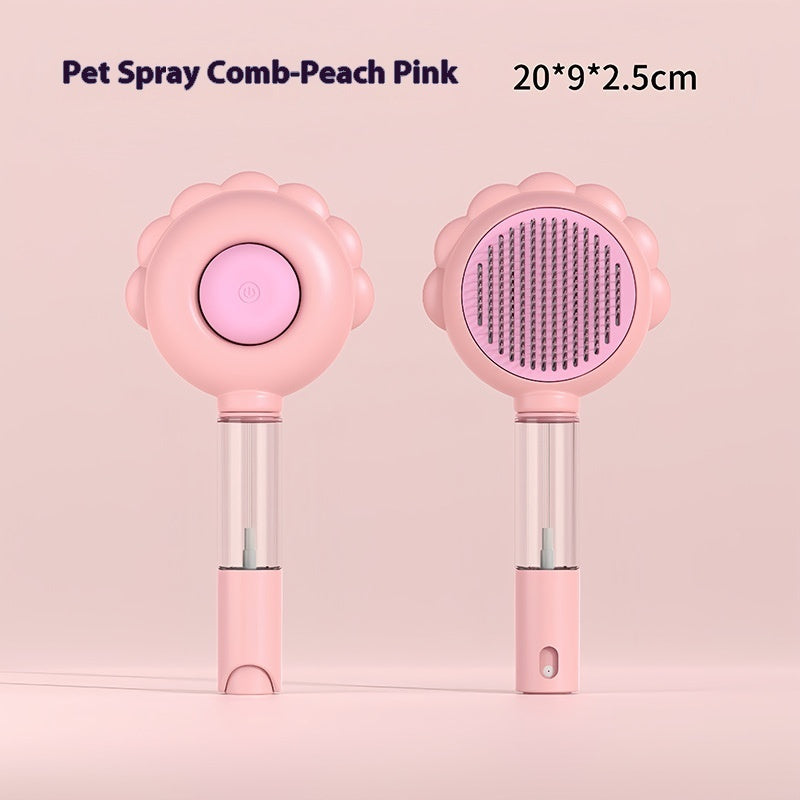 2 In 1 Self Cleaning Dog Brush Comb With Spray Pets Grooming Hair Remover Combs Brush Floating Hair Pet Grooming Brush Pet Products - 𝓢𝓱𝓸𝓹𝓵𝓮𝓬𝔂