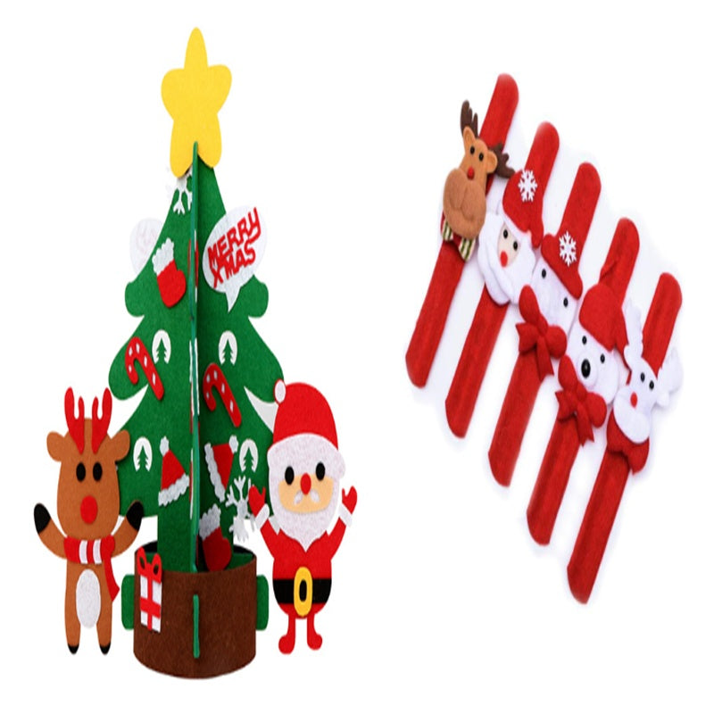 DIY Felt Christmas Tree New Year Toddler Kids Handmade Gift Toys Door Wall Hanging Ornaments Holiday Party Home Decor Set - 𝓢𝓱𝓸𝓹𝓵𝓮𝓬𝔂
