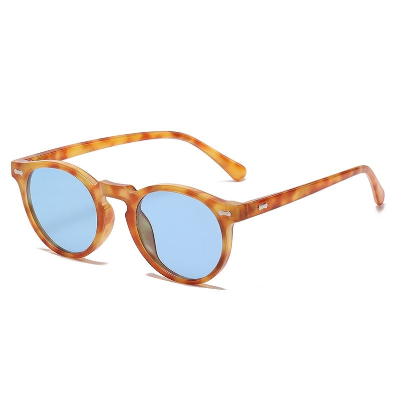 Literary retro round Japanese and Korean fashionable rice nail sunglasses - 𝓢𝓱𝓸𝓹𝓵𝓮𝓬𝔂