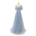 Evening Dress Female Elegant Temperament Host V-neck Super Fairy Thin Long Style - 𝓢𝓱𝓸𝓹𝓵𝓮𝓬𝔂
