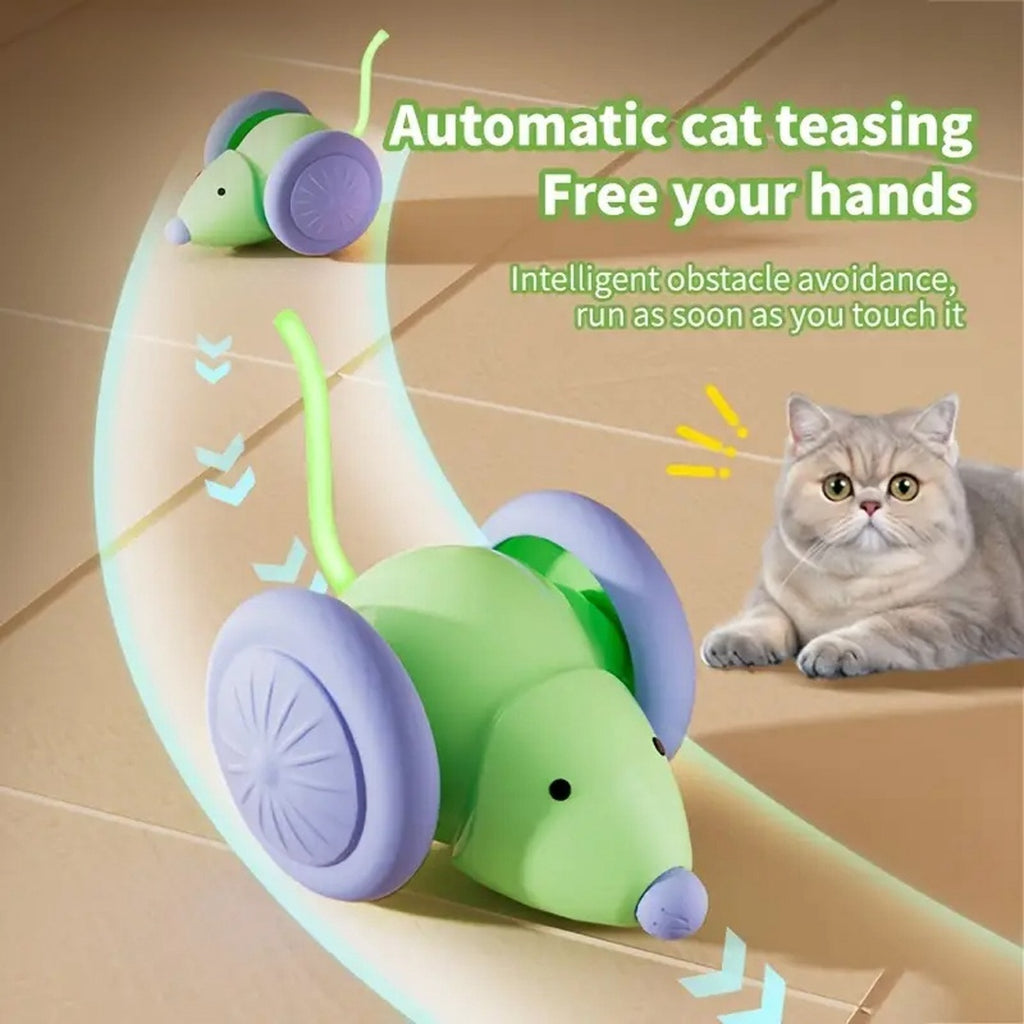 Pet Toys Interactive Cat Toy Electric Mouse Car - Automatic Teaser With Intelligent Obstacle Avoidance Pet Products - 𝓢𝓱𝓸𝓹𝓵𝓮𝓬𝔂