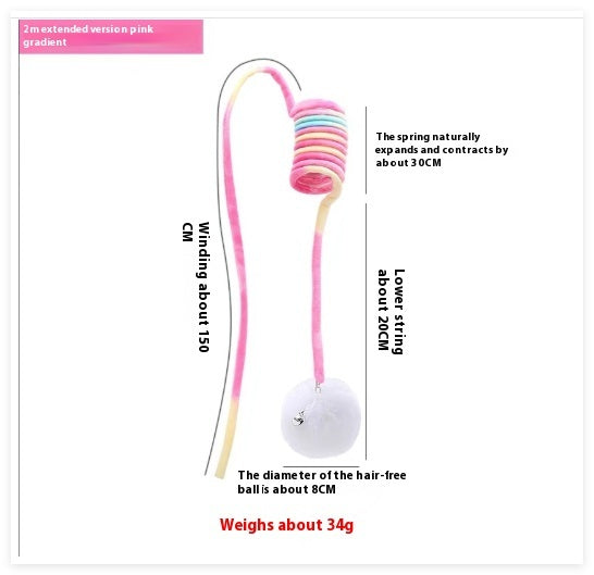 Cat Toy Self-Hi Sucker Spring Rabbit Hair Ball Interactive Play Pet Supplies Interactive Toys - 𝓢𝓱𝓸𝓹𝓵𝓮𝓬𝔂