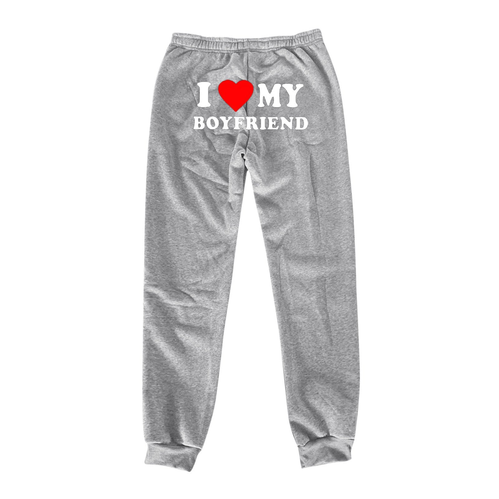 I Love MY BOYFRIEND Printed Trousers Casual Sweatpants Men And Women Sports Pants - 𝓢𝓱𝓸𝓹𝓵𝓮𝓬𝔂