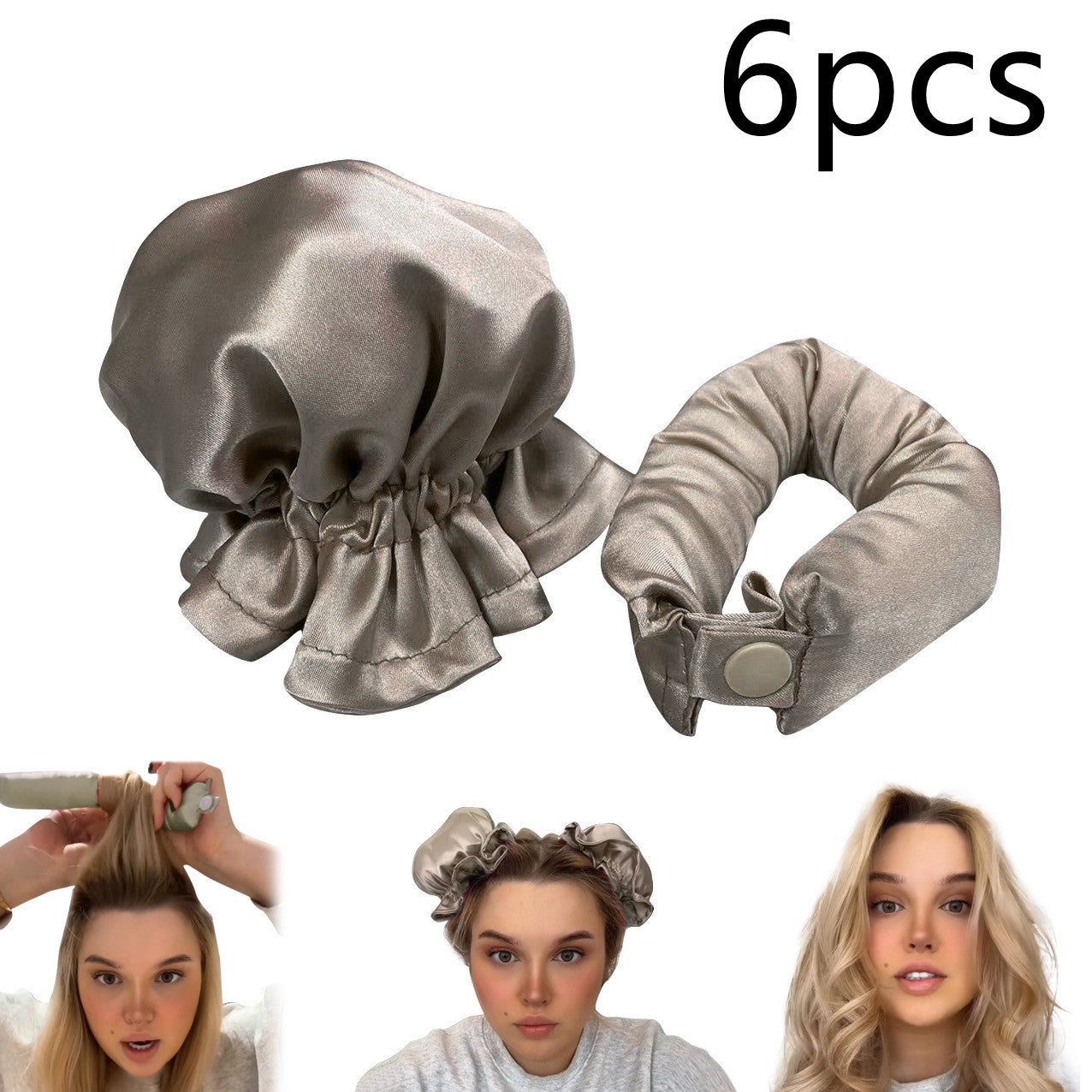 New Heatless Curl Stick With Cloth Cover Cute Ball Head Hair Curler Headband Hair Rollers Wave Form Curling Rod Hair Style Tools Gadgets - 𝓢𝓱𝓸𝓹𝓵𝓮𝓬𝔂