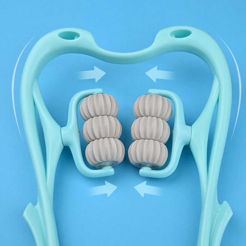 Multifunctional Manual Six-wheel Neck Massager Massage Relieve Roller Massage Tool - 𝓢𝓱𝓸𝓹𝓵𝓮𝓬𝔂