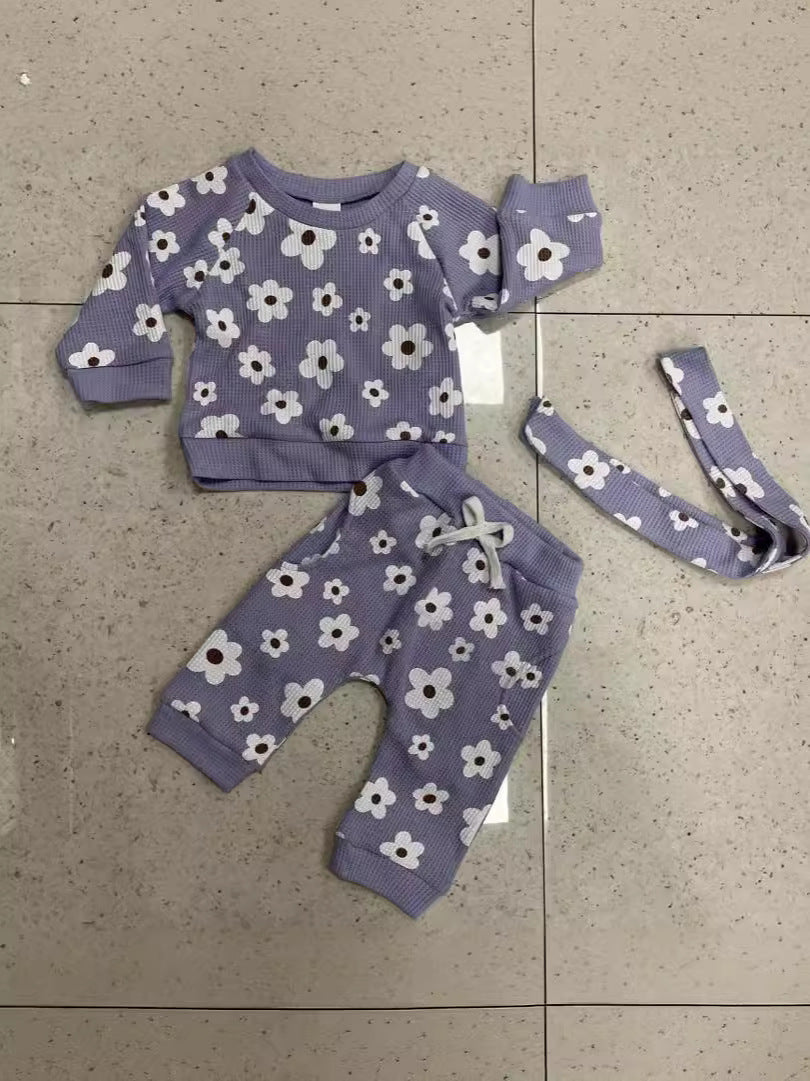 Personality New Waffle Print Sweater Suit - 𝓢𝓱𝓸𝓹𝓵𝓮𝓬𝔂