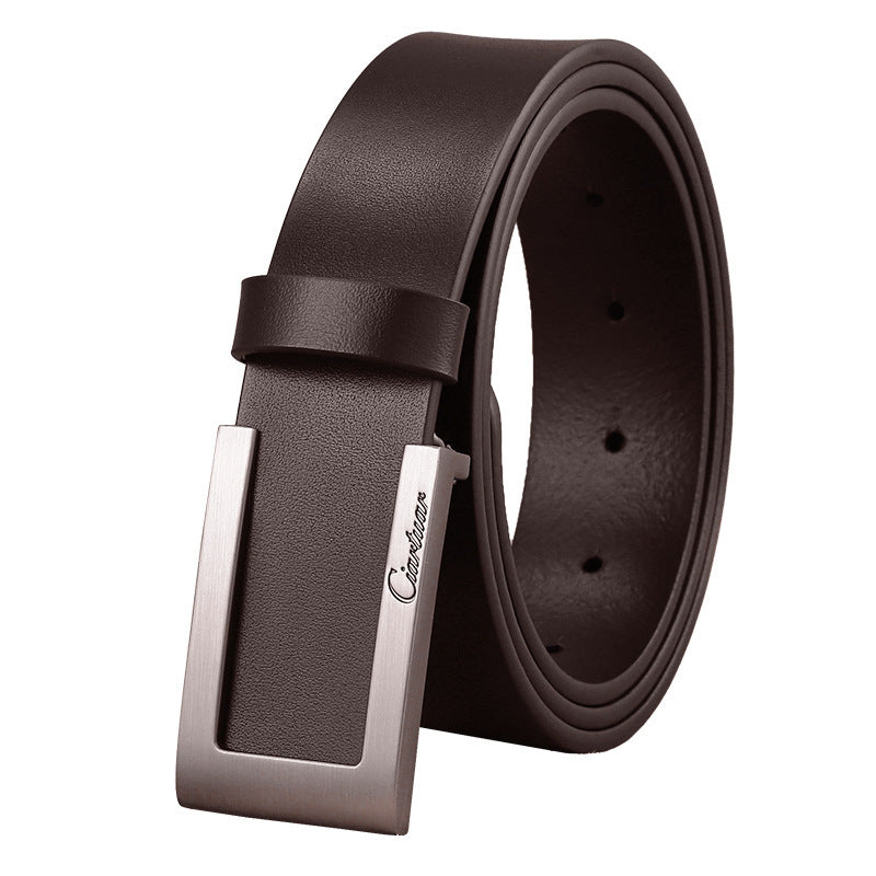 Fashion First Layer Cowhide Men's Casual Belt - 𝓢𝓱𝓸𝓹𝓵𝓮𝓬𝔂