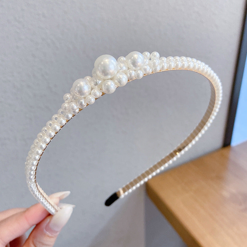 Sen Simple Pearl Thin Headband Hair Accessories Headband - 𝓢𝓱𝓸𝓹𝓵𝓮𝓬𝔂