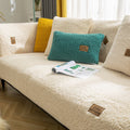 Modern Solid Color Winter Lamb Wool Sofa Towel Thicken Plush Soft And Smooth Sofa Covers For Living Room Anti-slip Couch Cover - 𝓢𝓱𝓸𝓹𝓵𝓮𝓬𝔂